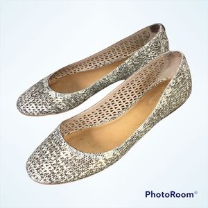 Corso Como Flaunders Leather Flats size 10 snake or reptile print